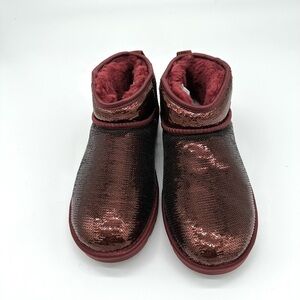 UGG Burgundy Sequin Winter Boots